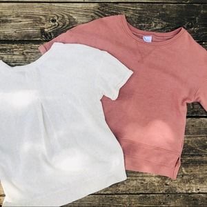Grey Muted Peach Colored Sweatshirts